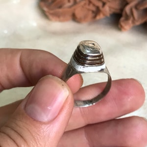 Vintage Berber Silver Ring: Moroccan Tribal Jewelry, Size 57