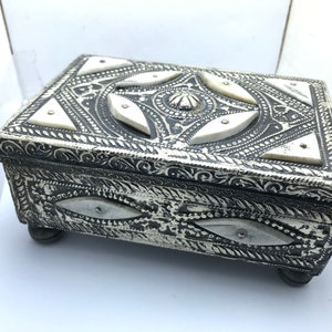 ヴィンテージ Boite à bijoux bois d'ébène touareg fait a main、トゥアレグ ボワ ア ビジュー