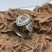 Bague Ancienne Argent Et Strass – Taille 51, Pierre Verte