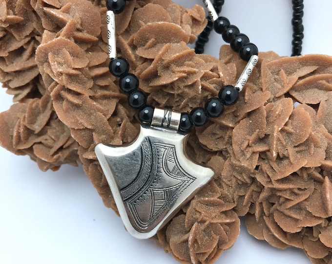 BERBER TUAREG EBONY Pendant Necklace Tuareg,ethnic tuareg pendent silver