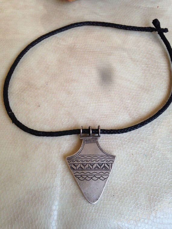 Collier Touareg En Argent Fin Et Agate - Artisanat, Sans Emballage, Neuf Jamais Porté