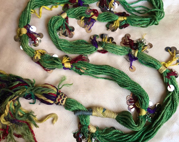 berber parures silk belt ,Aït Hdiddou berber parures belt
