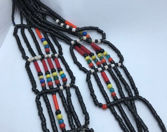 Moroccan jewelry, old Berber hand-woven necklace, solid, ethnic old necklace berber
