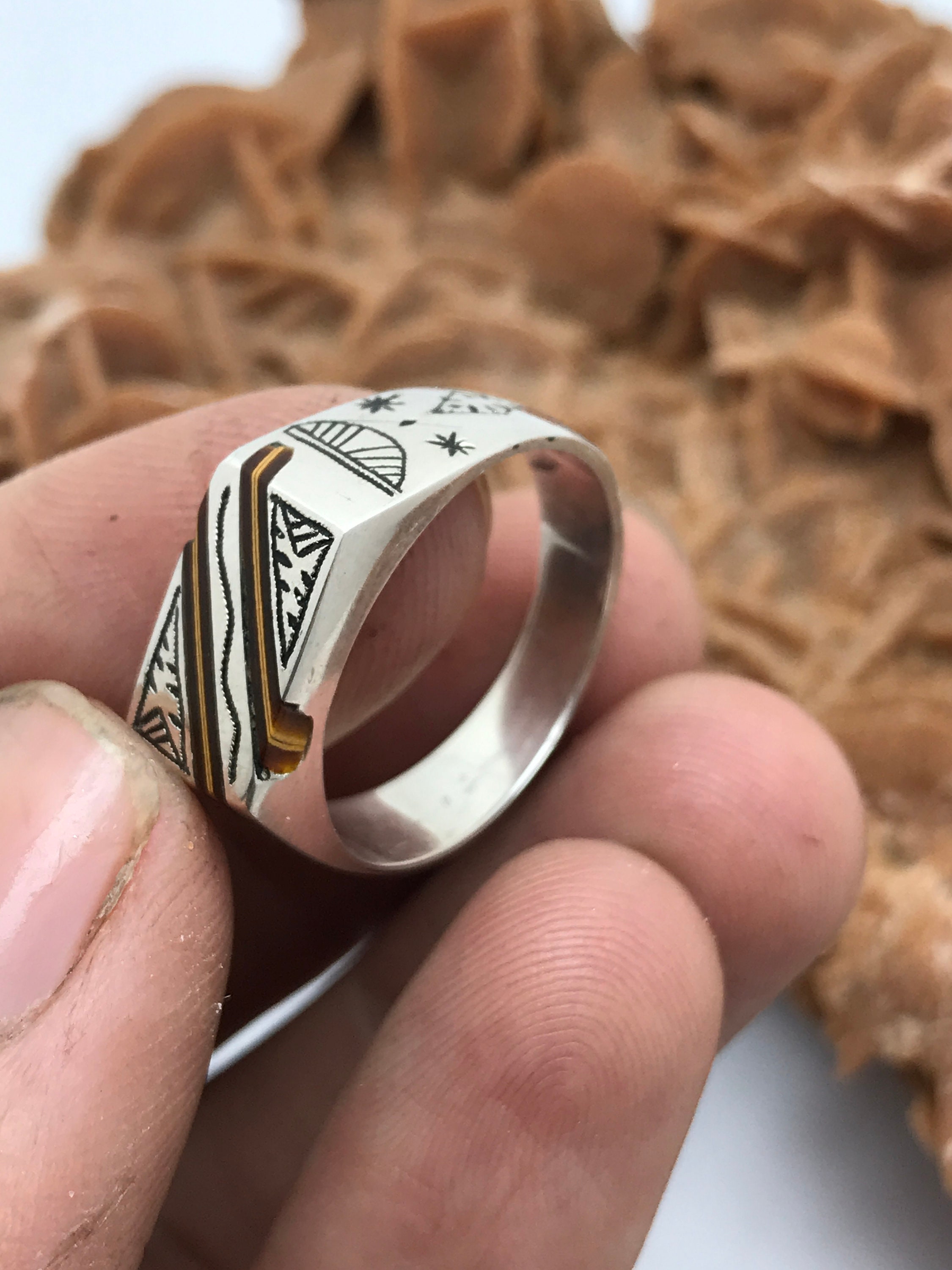 Tuareg ring handmade silver ebony tuareg ring so beautiful Etsy