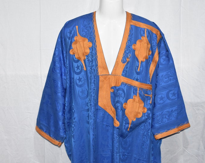 Tuareg Bleu Djellaba , Mauritania Dress Bleu