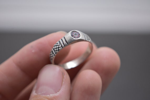 Bague touareg Ancienne solide argent fait a main … - image 4