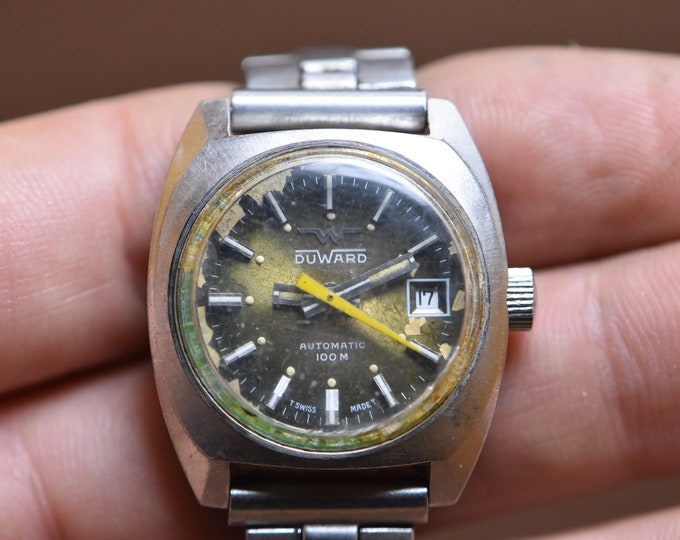 Duward Watch 100M Dam Automatic , Rare Duward Dam Watch