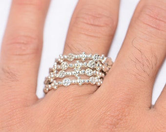 Tuareg Silver Rings Set: Mauritania Berber Ethnic Jewelry