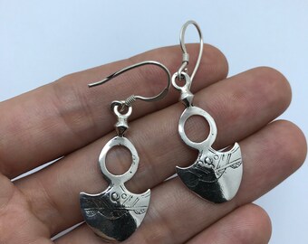 Boucle d’oreille touareg argent, Croix du sud