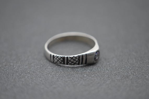 Bague touareg Ancienne solide argent fait a main … - image 2