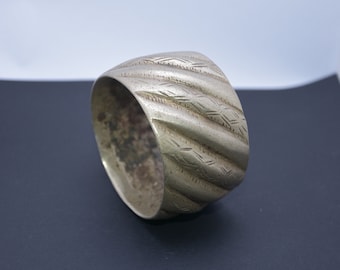 Berber Tribe Bracelet: Moroccan Silver & Laiton Cuff, Ait Atta Design
