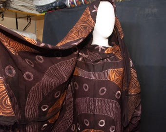 Large Tuareg Melhfa Wrap - Traditional Berber Woman’s Dress - Boho Desert Shawl