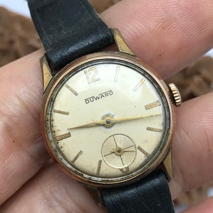 Montre Femme Duward Mécanique FHF 69-2 - Cadran Marron, Acier, état Très Bel Occasion