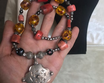 Collier marocain | Collier berbère | Collier marocaine | Old Berber Necklace 1960s
