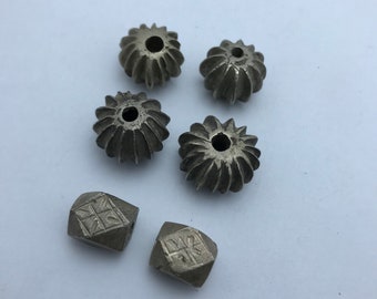 Ethnic Silver Beads: Moroccan Jewelry Supplies, 77 grammes