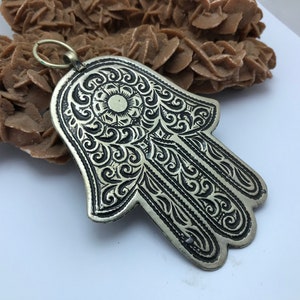 hand fatima pendent deco ethnic handmade moroccan hamsa