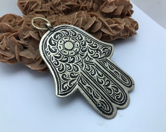 hand fatima pendent deco ethnic handmade moroccan hamsa