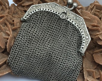 antique wallet silver ,silver small wallet , ethnic silver wallet
