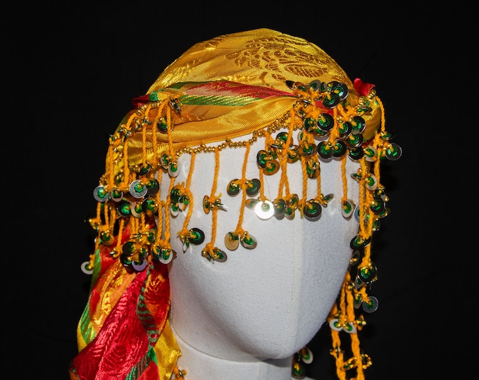 Berber Headdress Foulard , Ait Atta TASABNIT Headdress