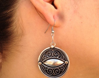 boucles d'oreilles touareg fait a main,ethnique earrings,berbère earrings,vintage boucles d'orielles