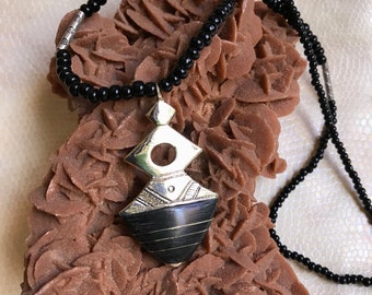 Ethnic Southern Cross tuareg Necklace  Ebony Jewelry  from Tahouha Niger Tuareg