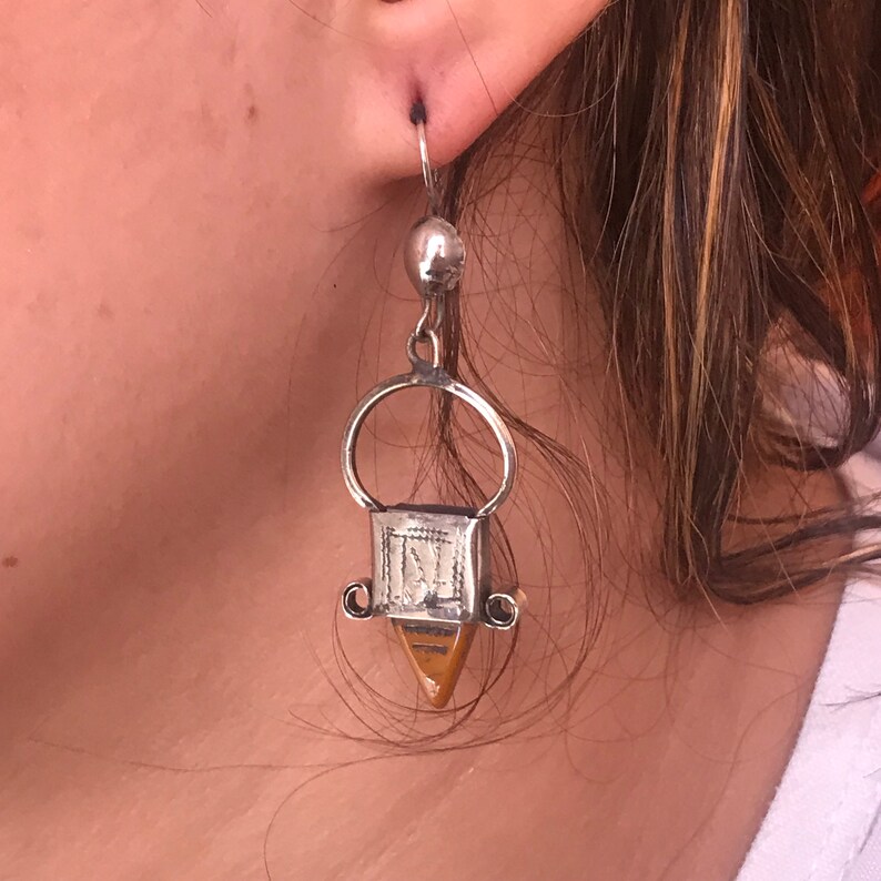 Boucles d/'oreille touareg Fait par main .artisanat berbere maroc ethnique jewelry Touareg