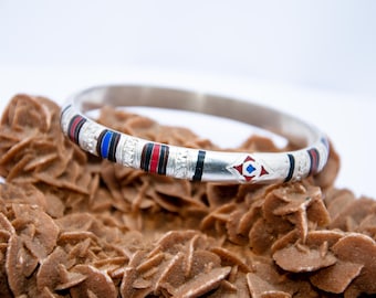 bracelet touareg jonc graver a main,ethnique bijoux argent massif