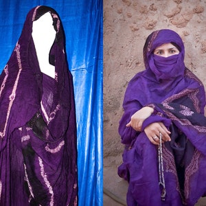 Tuareg melhfa dress woman , scarf tuareg woman , handmade tuareg scarf melhfa