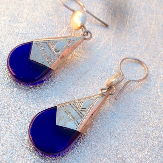 Boucles d'oreille touareg argent massif fait par main