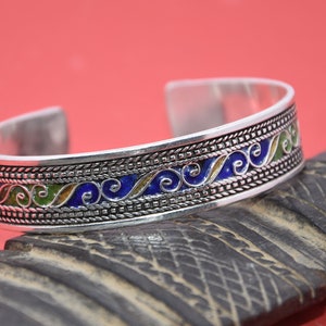 Bracelet berbère Argent Enamel