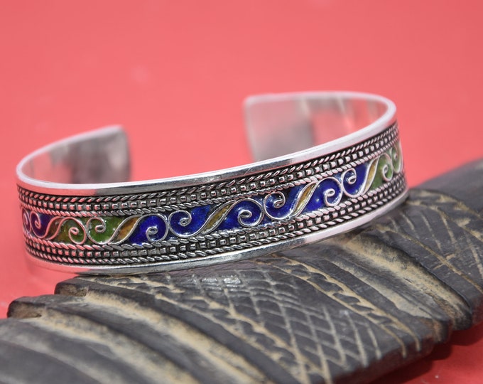 Bracelet berbère Argent Enamel