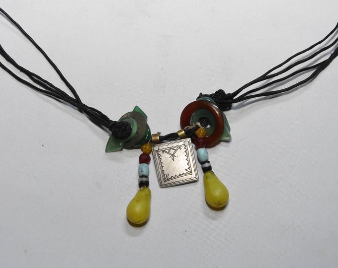 Vintage Tuareg Silver Amulet Pendant: Ethnic Berber Necklace