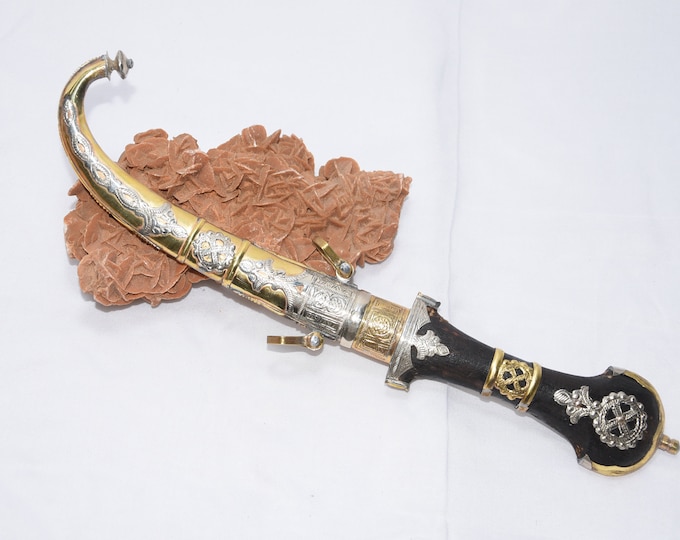 poignards marocains couteau Lame faite à la main, Dague décorative, Décor de poignard fait main, jambiya Berber