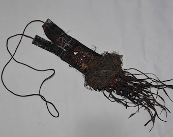 Tuareg Traditional Decorated Leather Wallet or Enafad-Abalak,Niger