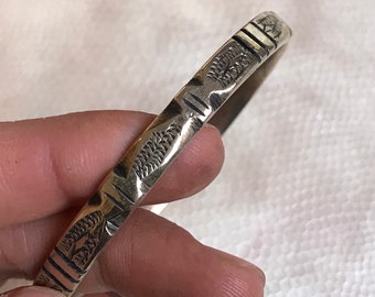 Vintage Touareg Sterling Silver Bracelet: Handmade Ethnic Jewelry
