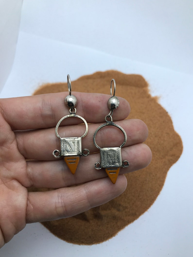 Boucles d/'oreille touareg Fait par main .artisanat berbere maroc ethnique jewelry Touareg