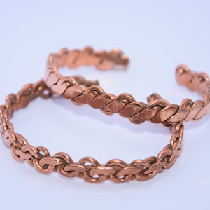 Bracelet d&#39;arthrite viking de style celtique de cuivre , bracelet boho tuareg cuivre
