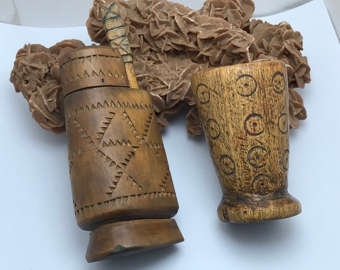 berber kohl paire  Old Kajal Kohl Wood Bottle Berber Morocco