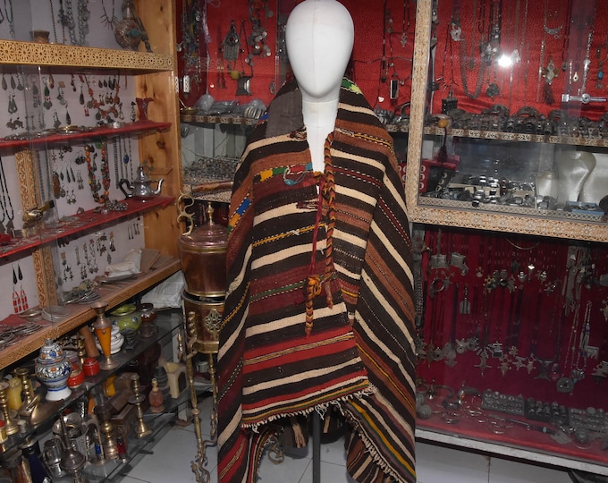 Old Wedding Blanket Handira ait hdiddou , moroccan carpet, berber, bedding blanket, Handmade and High Quality, old berber handira 1930s
