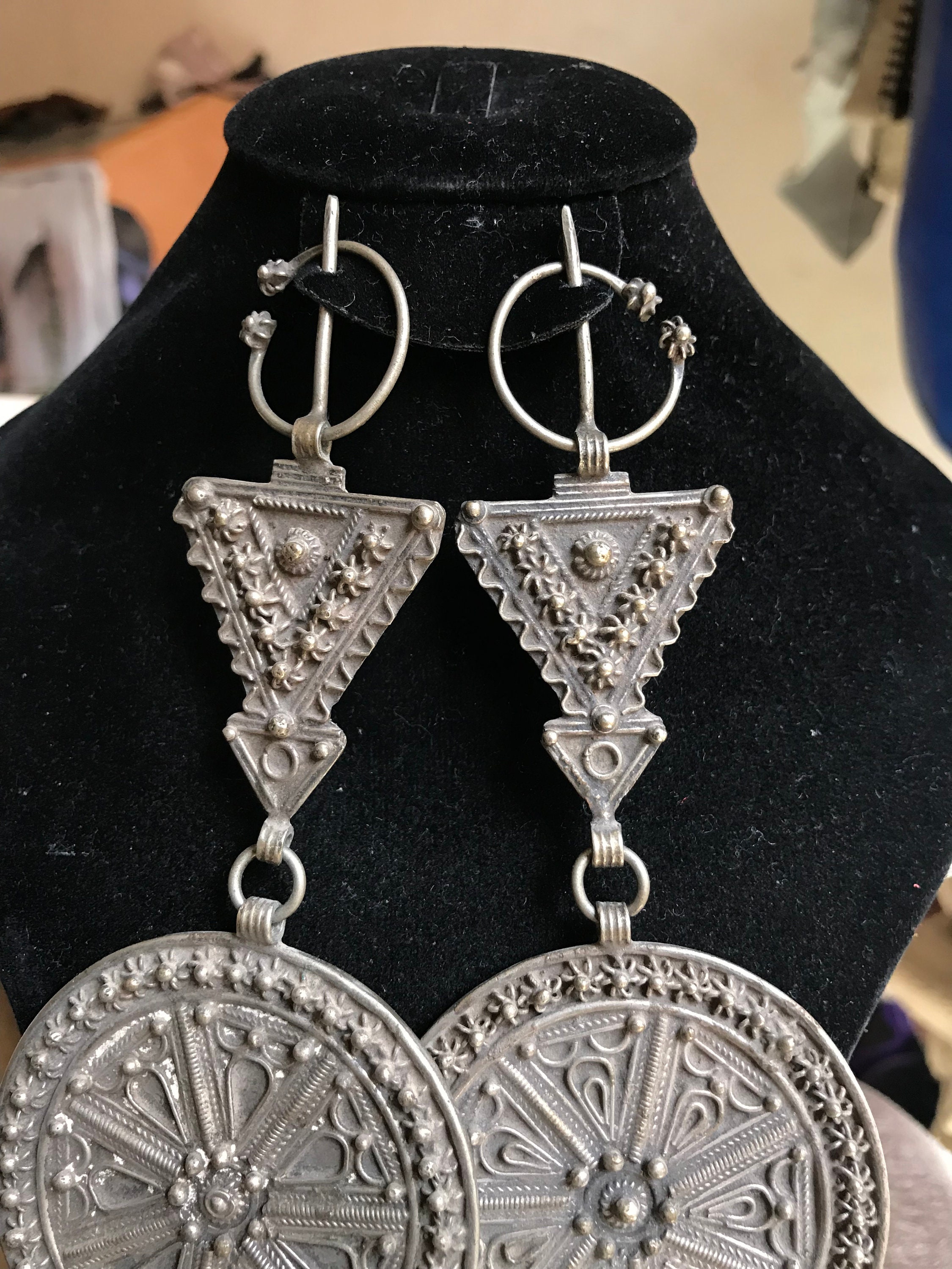 bijoux marocain ancienne fibule argent marocain,paire de bijoux berbère