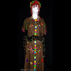 Berber dress , caftan marocain berbere , lots of 4 piece dress berber , necklace and parures and belt and caftan