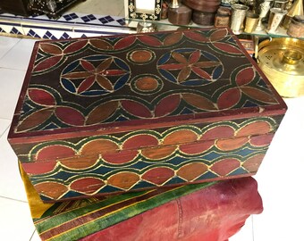 berber jewelry box , handmade box wood Berber , moroccan jewelry box