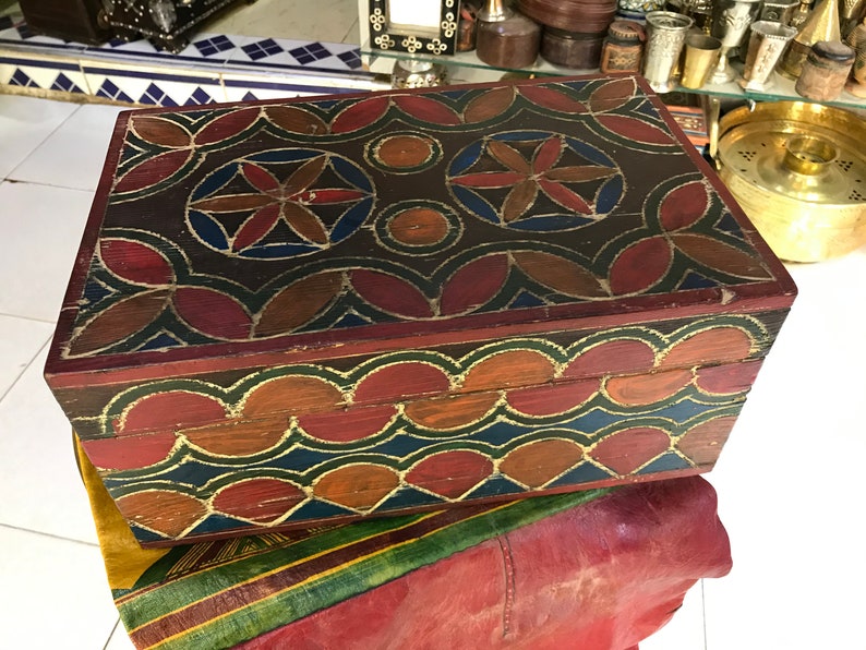 berber jewelry box handmade box wood Berber moroccan jewelry box