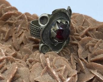 rare berber ring silver old , vintage moroccan berber ring , old african ring 1920s