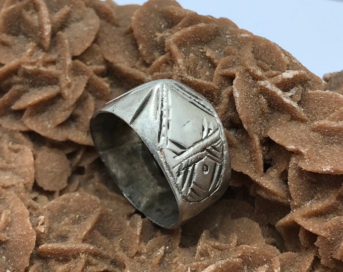 berber ring ait atta morocco, silver old berber ring 1940s