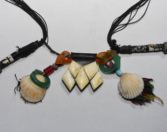 Antique Tuareg Khomissar Necklace - Tuareg Amulet Pendant, Berber Jewelry, Vintage Ethnic Jewellery and Adornment