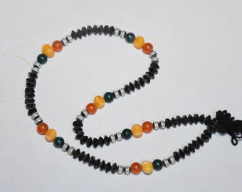 Traditional Mauritanian Tasbih Prayer Bead Necklace, African Tribal Statement Strand