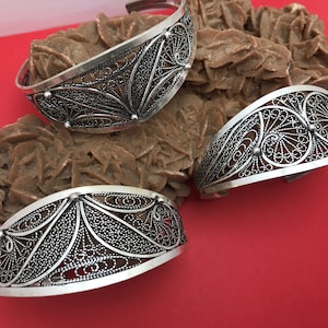 Bracelet en argent filigrané du Sud du Maroc tiznit,anciens bèrbère bracelet, ethniques bracelet,vintage brecelet