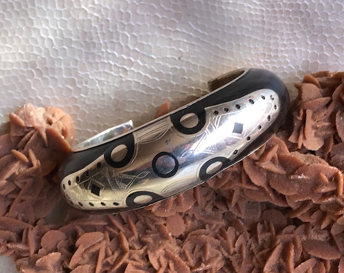 Ebony touareg bracelet silver handmade , handmade bracelet silver, ethnic bracelet,vintage bracelets ,boho bracelet,african bracelets