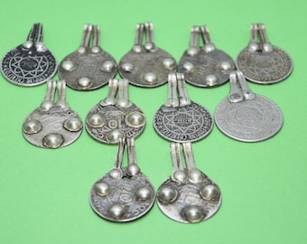 Moroccan Silver Coin Pendants: Berber Jewelry Supplies